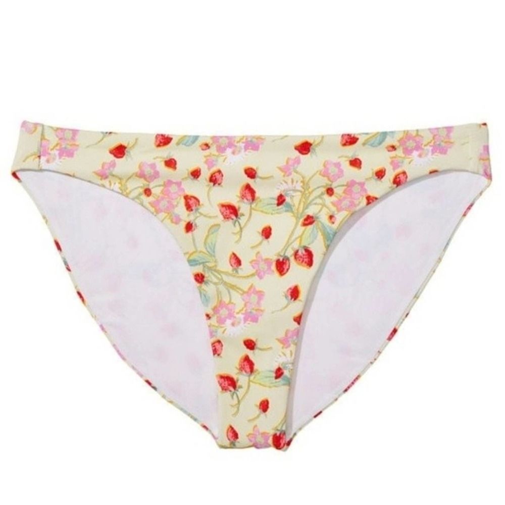 VICTORIA'S SECRET SWIM Essential Bikini Bottom Strawberry 🍓 💛